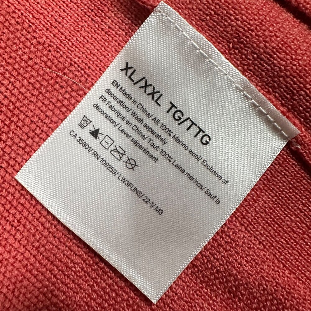 Lululemon Athletica Womens XL/XXL Heathered Red‎ Rock Merino Wool SS Wrap NWT - Picture 5 of 9